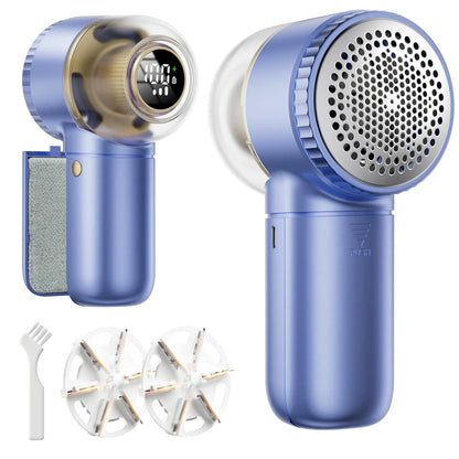 Fabric Shaver with Lint Brush Large Lint Shaver with Digital Display 3-Speeds Lint Remover with 6-Leaf Blades Electric Sweater Shaver to Remove Pilling for Clothes Furniture VogueVista Collective